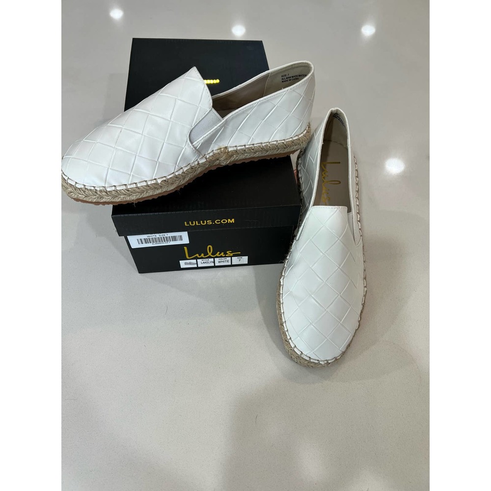 Lulu’s white slip on shoes size 7